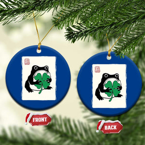 Grumpy Frog Japanese Ceramic Ornament St Patricks Day Gift TS12 1pc Blue Print Your Wear