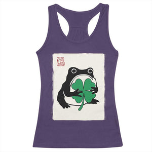 Grumpy Frog Japanese Racerback Tank Top St Patricks Day Gift TS12 Purple Print Your Wear