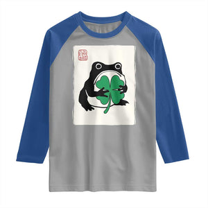 Grumpy Frog Japanese Raglan Shirt St Patricks Day Gift TS12 Sport Gray Royal Print Your Wear