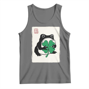 Grumpy Frog Japanese Tank Top St Patricks Day Gift TS12 Black Heather Print Your Wear