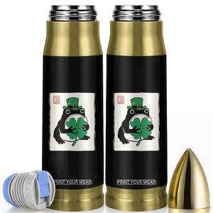 Vintage Japanese Grumpy Frog Bullet Tumbler Lucky St Paddys Day TS12 Black Print Your Wear