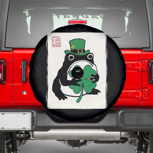 Vintage Japanese Grumpy Frog Spare Tire Cover Lucky St Paddys Day TS12 Black Print Your Wear