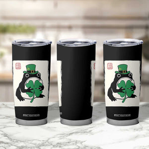 Vintage Japanese Grumpy Frog Tumbler Cup Lucky St Paddys Day TS12 Print Your Wear