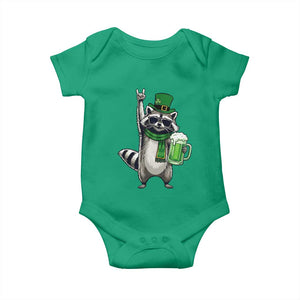 Funny Raccoon Rock On Baby Onesie St Patricks Day Gift TS12 Irish Green Print Your Wear