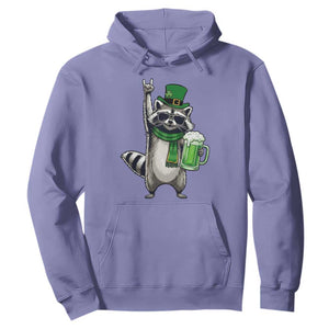 Funny Raccoon Rock On Hoodie St Patricks Day Gift TS12 Violet Print Your Wear
