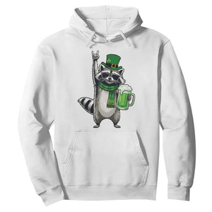 Funny Raccoon Rock On Hoodie St Patricks Day Gift TS12 White Print Your Wear