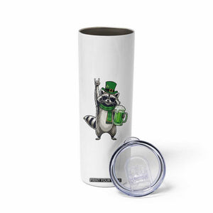 Funny Raccoon Rock On Skinny Tumbler St Patricks Day Gift TS12 Print Your Wear