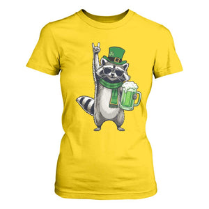 Funny Raccoon Rock On T Shirt For Women St Patricks Day Gift TS12 Daisy Print Your Wear