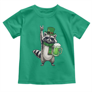 Funny Raccoon Rock On Toddler T Shirt St Patricks Day Gift TS12 Irish Green Print Your Wear