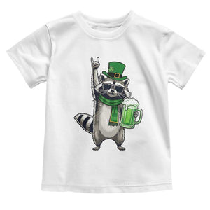 Funny Raccoon Rock On Toddler T Shirt St Patricks Day Gift TS12 White Print Your Wear