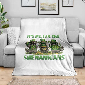 I Am The Shenanigans Throw Blanket Funny Irish Raccoon St Patricks Day TS12 Print Your Wear