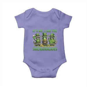 I Am The Shenanigans Baby Onesie Funny Irish Raccoon St Patricks Day TS12 Violet Print Your Wear