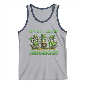 I Am The Shenanigans Tank Top Funny Irish Raccoon St Patricks Day TS12 Athletic Heather Navy Print Your Wear