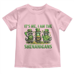 I Am The Shenanigans Toddler T Shirt Funny Irish Raccoon St Patricks Day TS12 Light Pink Print Your Wear