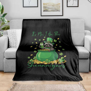 I Am The Shenanigans Throw Blanket Funny Irish Raccoon TS12 Print Your Wear