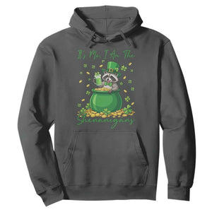 I Am The Shenanigans Hoodie Funny Irish Raccoon TS12 Dark Heather Print Your Wear