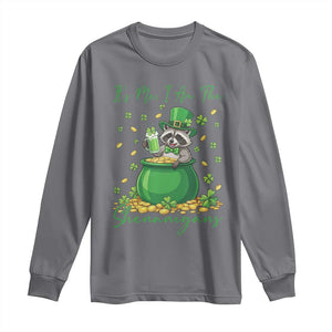 I Am The Shenanigans Long Sleeve Shirt Funny Irish Raccoon TS12 Charcoal Print Your Wear