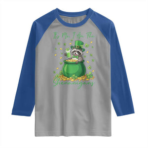 I Am The Shenanigans Raglan Shirt Funny Irish Raccoon TS12 Sport Gray Royal Print Your Wear