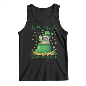 I Am The Shenanigans Tank Top Funny Irish Raccoon TS12 Black Print Your Wear