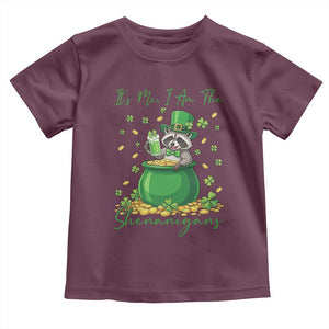 I Am The Shenanigans Toddler T Shirt Funny Irish Raccoon TS12 Maroon Print Your Wear