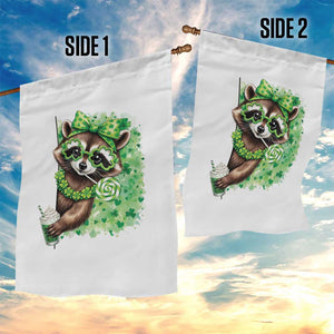 Funny Raccoon St Patricks Day Garden Flag Irish Party Animal Gift TS12 Print Your Wear