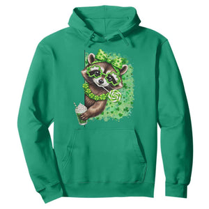 Funny Raccoon St Patricks Day Hoodie Irish Party Animal Gift TS12 Irish Green Print Your Wear