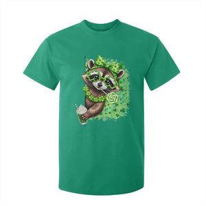 Funny Raccoon St Patricks Day T Shirt For Kid Irish Party Animal Gift TS12 Irish Green Print Your Wear