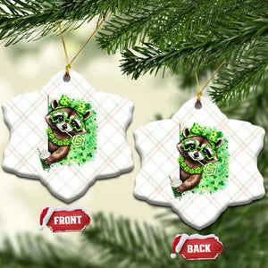 Funny Raccoon St Patricks Day Ceramic Ornament Irish Party Animal Gift TS12 Print Your Wear