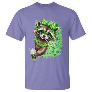 Funny Raccoon St Patricks Day T Shirt Irish Party Animal Gift TS12 Violet Print Your Wear