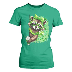 Funny Raccoon St Patricks Day T Shirt For Women Irish Party Animal Gift TS12 Irish Green Print Your Wear