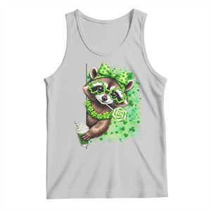 Funny Raccoon St Patricks Day Tank Top Irish Party Animal Gift TS12 Ash Print Your Wear
