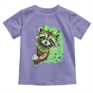Funny Raccoon St Patricks Day Toddler T Shirt Irish Party Animal Gift TS12 Violet Print Your Wear