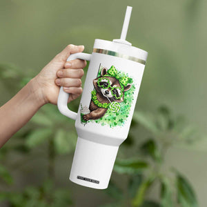 Funny Raccoon St Patricks Day Tumbler With Handle Irish Party Animal Gift TS12 Print Your Wear