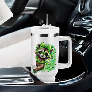Funny Raccoon St Patricks Day Tumbler With Handle Irish Party Animal Gift TS12 Print Your Wear