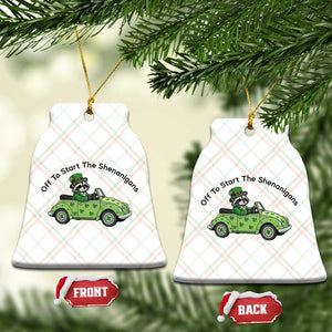 Off To Start The Shenanigans Ceramic Ornament Funny Irish Raccoon TS12 Print Your Wear
