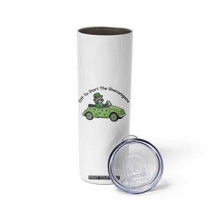 Off To Start The Shenanigans Skinny Tumbler Funny Irish Raccoon TS12 Print Your Wear