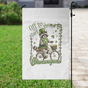 Funny Irish Raccoon Driver Garden Flag Off To Start The Shenanigans TS12 Print Your Wear
