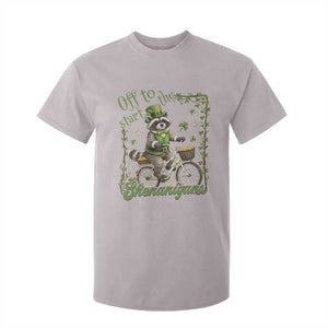 Funny Irish Raccoon Driver T Shirt For Kid Off To Start The Shenanigans TS12 Ice Gray Print Your Wear