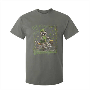 Funny Irish Raccoon Driver T Shirt For Kid Off To Start The Shenanigans TS12 Military Green Print Your Wear