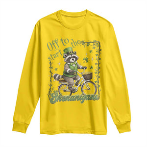 Funny Irish Raccoon Driver Long Sleeve Shirt Off To Start The Shenanigans TS12 Daisy Print Your Wear