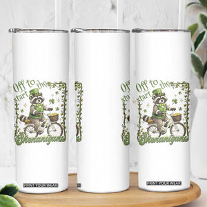 Funny Irish Raccoon Driver Skinny Tumbler Off To Start The Shenanigans TS12 Print Your Wear