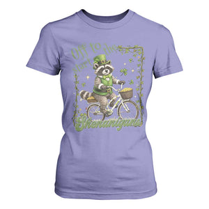 Funny Irish Raccoon Driver T Shirt For Women Off To Start The Shenanigans TS12 Violet Print Your Wear