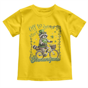 Funny Irish Raccoon Driver Toddler T Shirt Off To Start The Shenanigans TS12 Daisy Print Your Wear