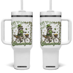 Funny Irish Raccoon Driver Tumbler With Handle Off To Start The Shenanigans TS12 One Size: 40 oz White Print Your Wear