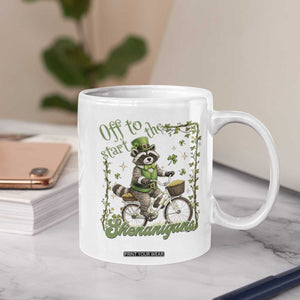 Funny Irish Raccoon Driver Coffee Mug Off To Start The Shenanigans TS12 Print Your Wear