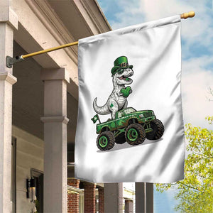 Funny St Patricks Day Dinosaur Truck Garden Flag Lucky Dino Gift TS12 Print Your Wear