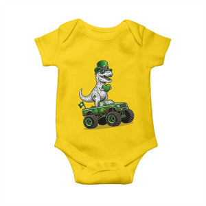 Funny St Patricks Day Dinosaur Truck Baby Onesie Lucky Dino Gift TS12 Daisy Print Your Wear