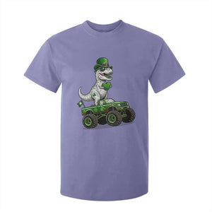 Funny St Patricks Day Dinosaur Truck T Shirt For Kid Lucky Dino Gift TS12 Violet Print Your Wear