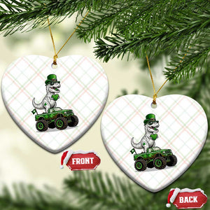 Funny St Patricks Day Dinosaur Truck Ceramic Ornament Lucky Dino Gift TS12 Print Your Wear