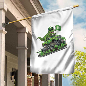 Funny St Patricks Day Dinosaur Truck Garden Flag Irish Holiday Gift TS12 Print Your Wear